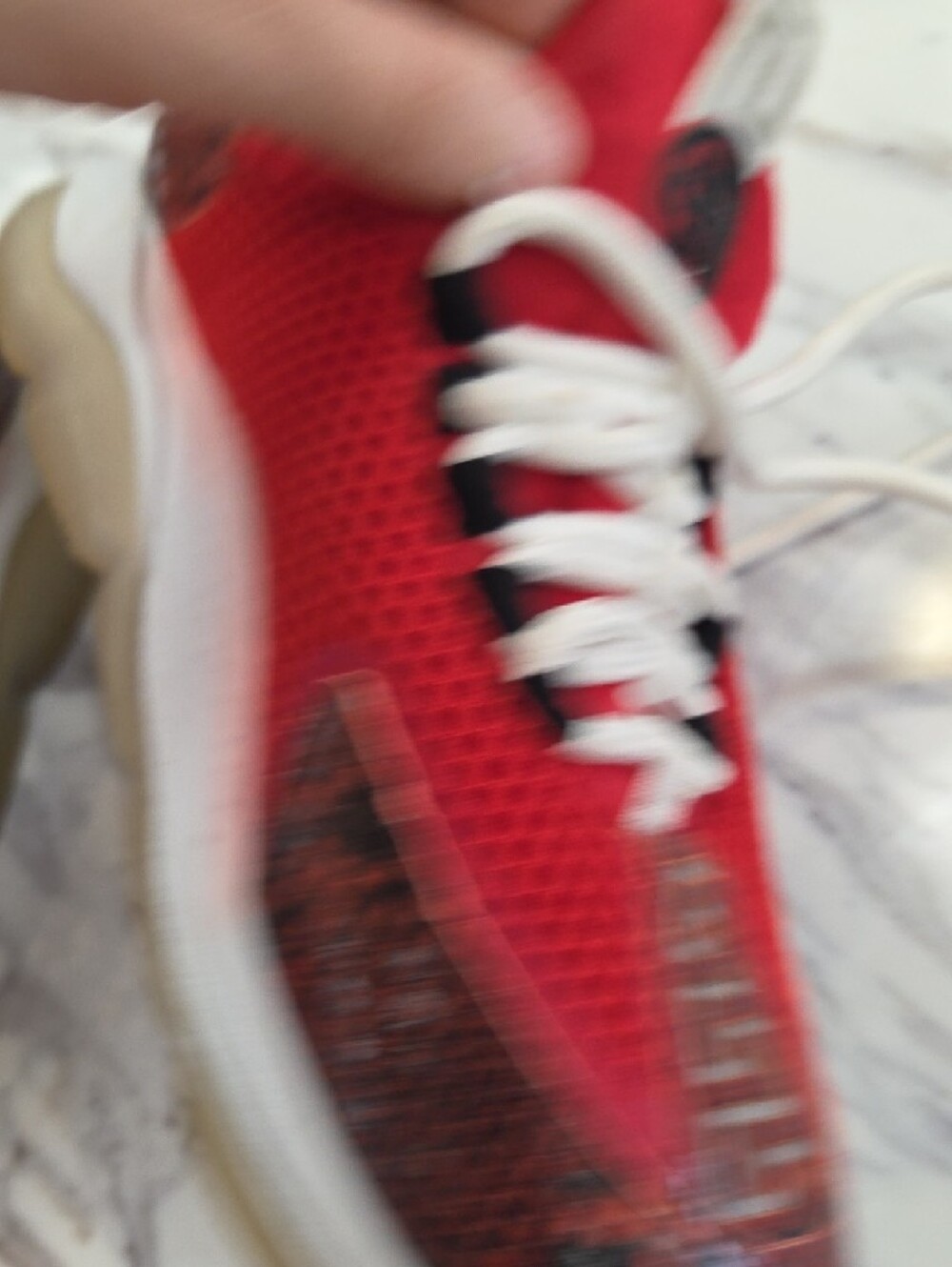 Versace Red Mesh & Snake-Print Women's Sneakers - Picture 12 of 13